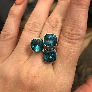 Genuine Swarovski crystal trio ring!